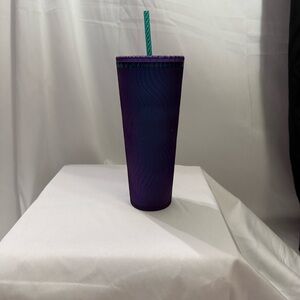 Starbucks Limited Edition Textured Purple Tumbler with Teal Straw